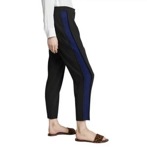 RAMY BROOK Black Tuxedo Carey Pants Stripe 0